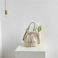 Diagonal Bag Personalized Stitching Canvas Portable Bucket Bag
