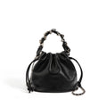 Women's Fashion Leather Drawstring Crossbody Bucket Bag