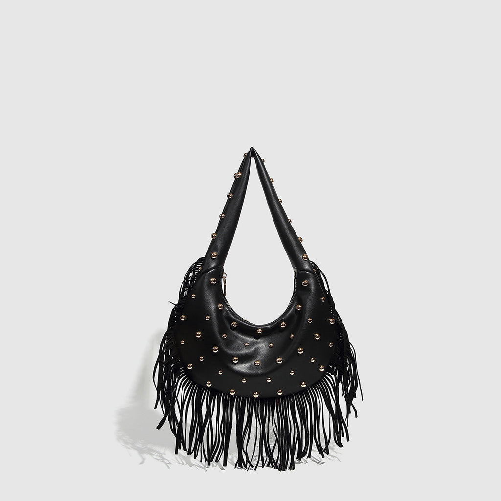 Retro Personalized Tassel Shoulder Handbag